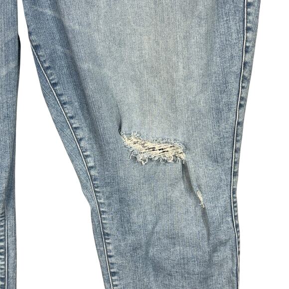 Torrid SZ 22 Crop Bombshell Skinny Jeans Stretch Hi-Rise Distressed Zip-Fly Blue - Picture 3 of 9